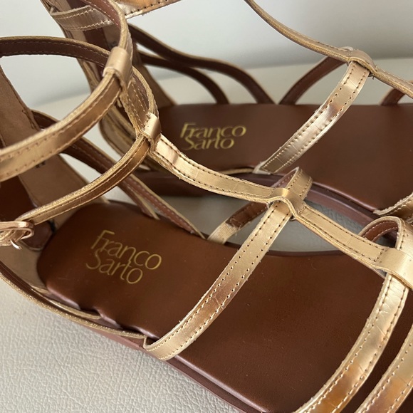 Franco Sarto Melour Gold gladiator Sandals Size 9.5 - Picture 5 of 9